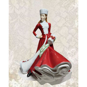 Royal Doulton Pretty Ladies Christmas Day 2007 HN4911 Red Dress Figurine